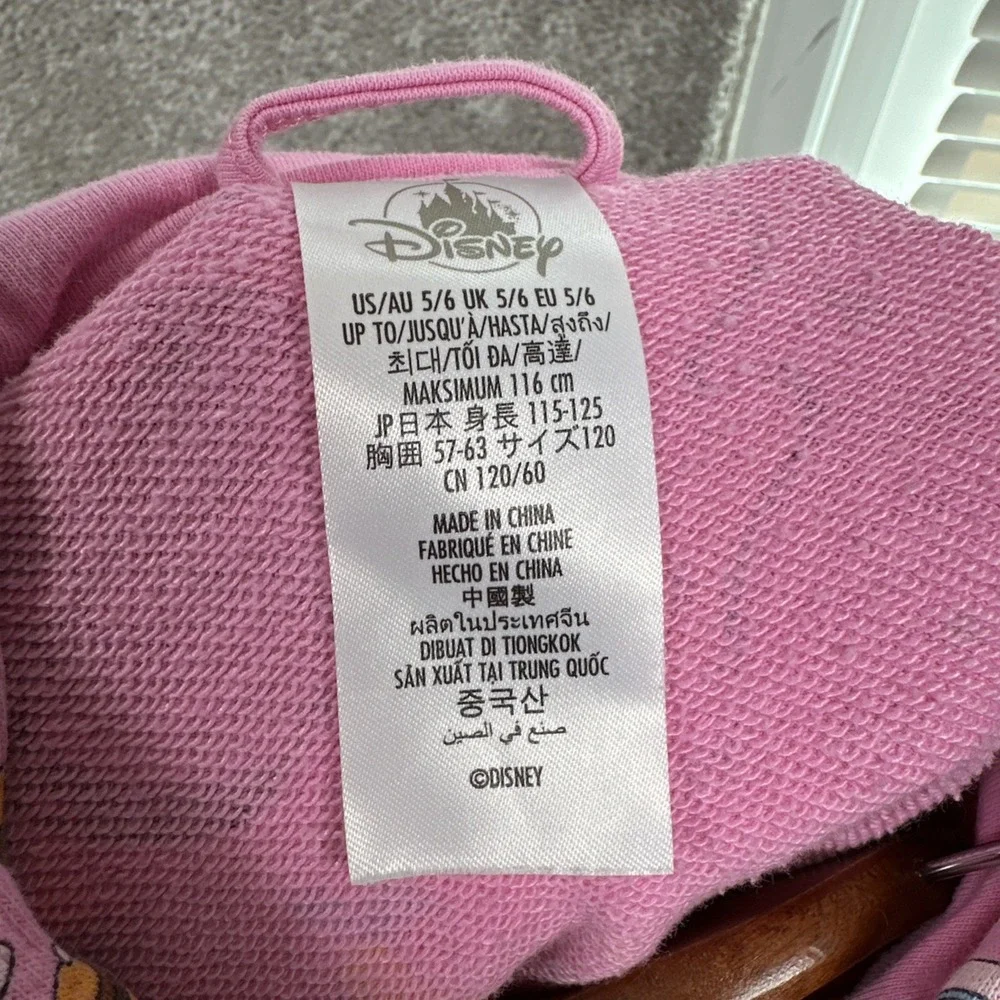 Disney Parks Hoodie Sweatshirt Kids Size 5/6 Pink Eats Collection Food